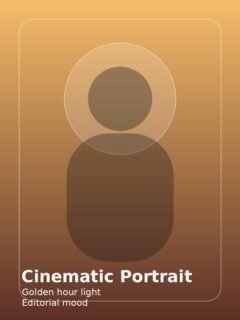 Cinematic Golden Hour Portrait Prompt
