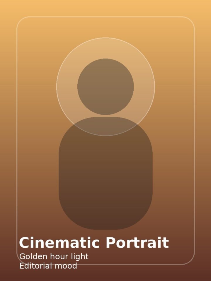 Cinematic Golden Hour Portrait Prompt